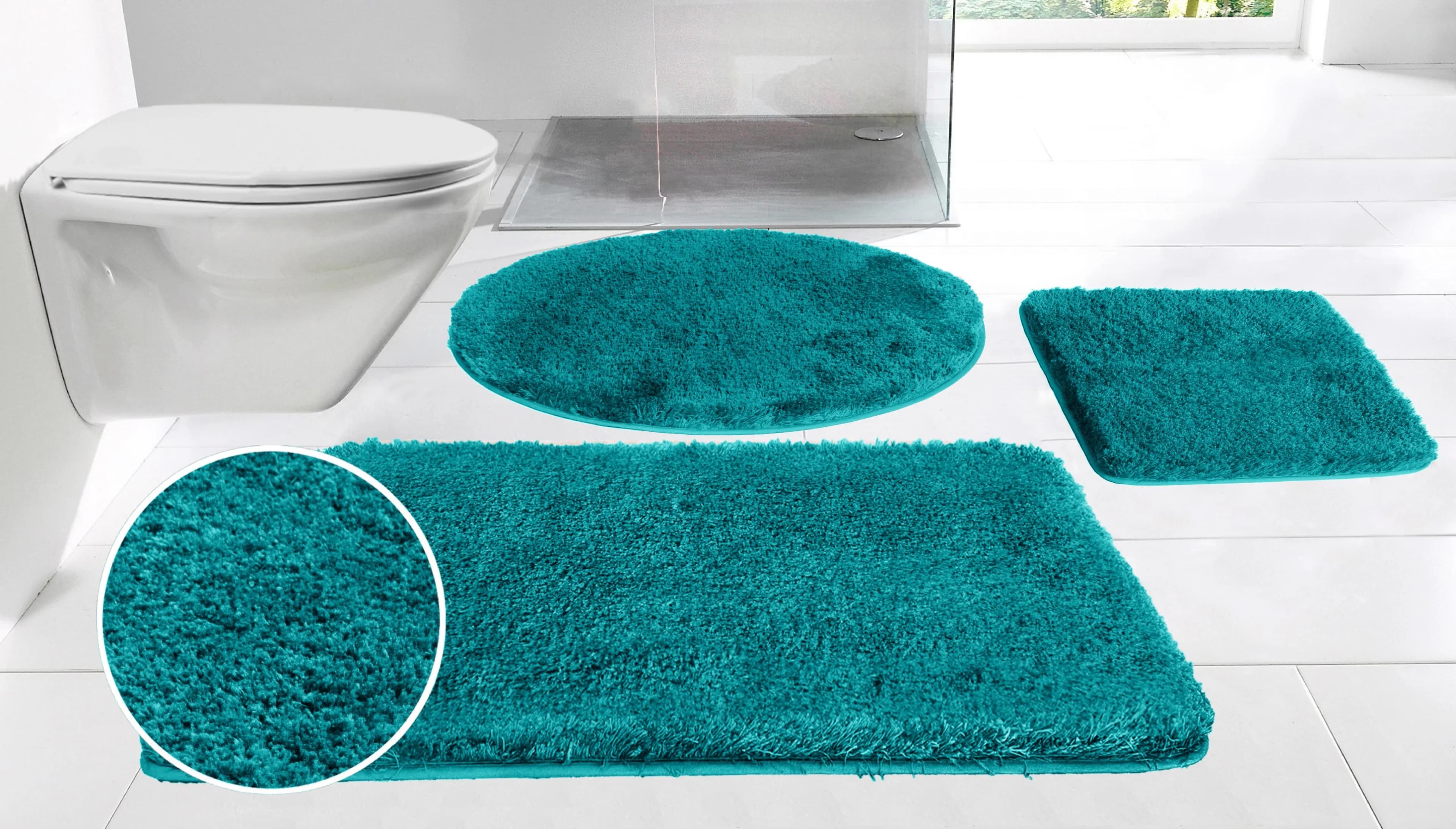 Badematte MÖVE Superwuschel Mikrofaser-Badematte Lagoon