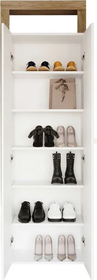 Schuhschrank INOSIGN Hamburg Höhe 195 cm mit Spiegeltüren und 6 Ebenen - Bild 5