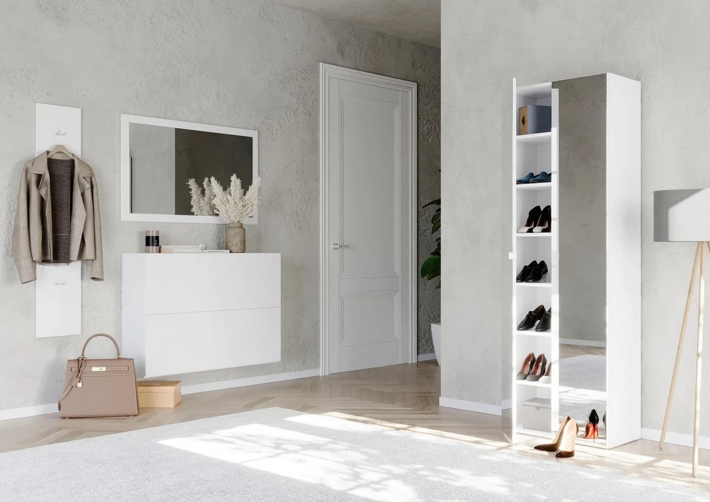OTTO HOME Garderobenspiegel Weiß Hochglanz Lack - Bild 5