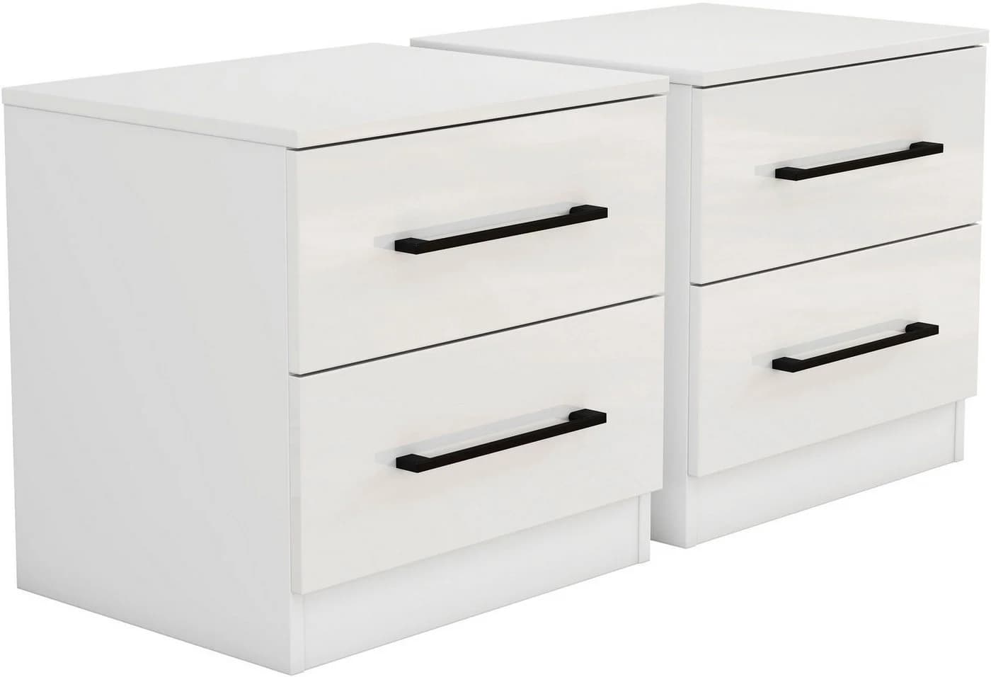 OTTO HOME Nachtkommode Sylt Bestseller, 2 Schubladen, Weiß, Hochglanz - Bild 2