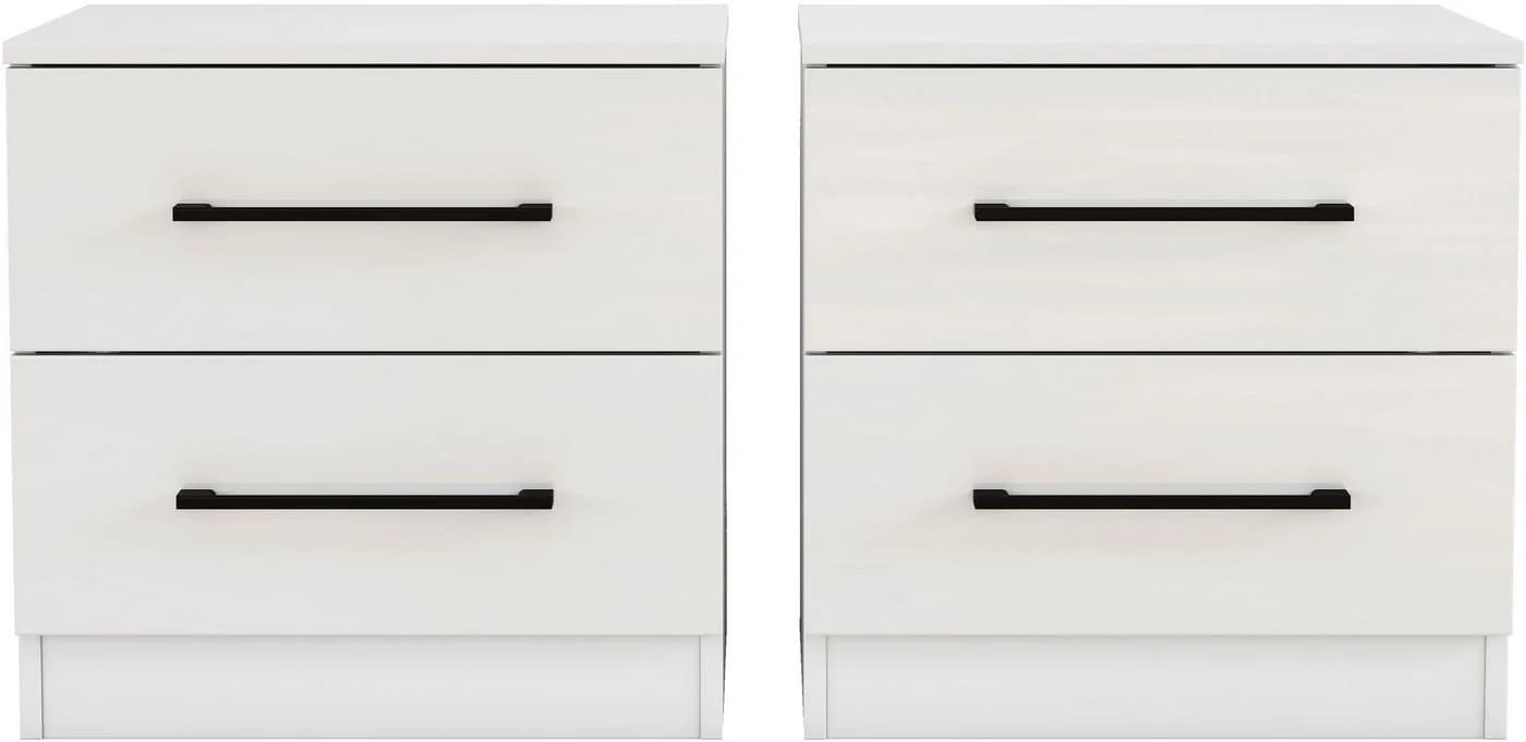 OTTO HOME Nachtkommode Sylt Bestseller, 2 Schubladen, Weiß, Hochglanz - Bild 3