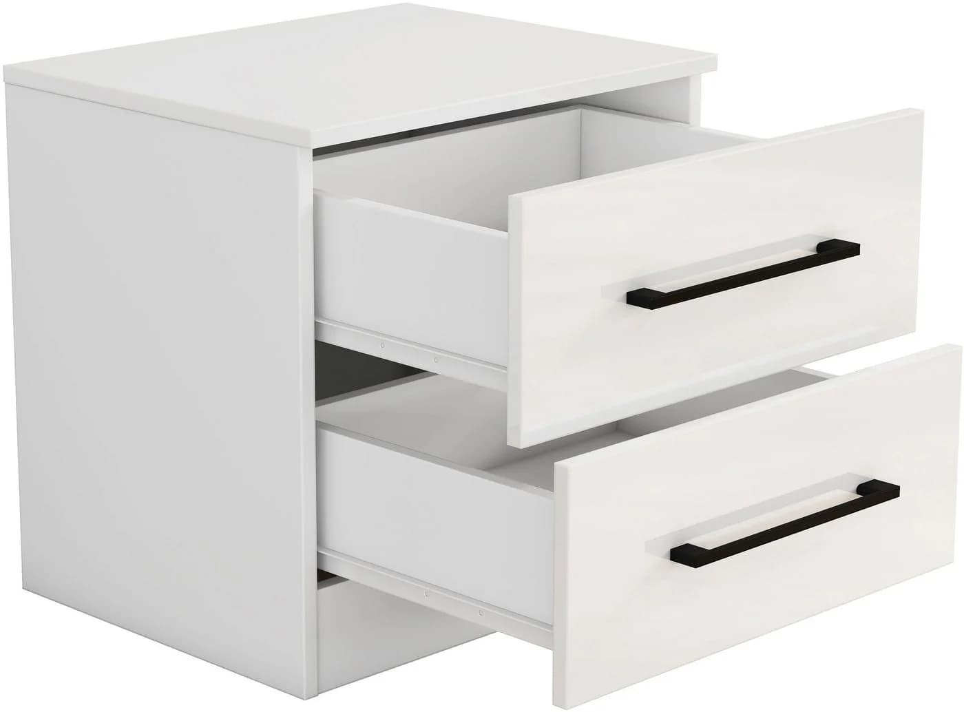 OTTO HOME Nachtkommode Sylt Bestseller, 2 Schubladen, Weiß, Hochglanz - Bild 5