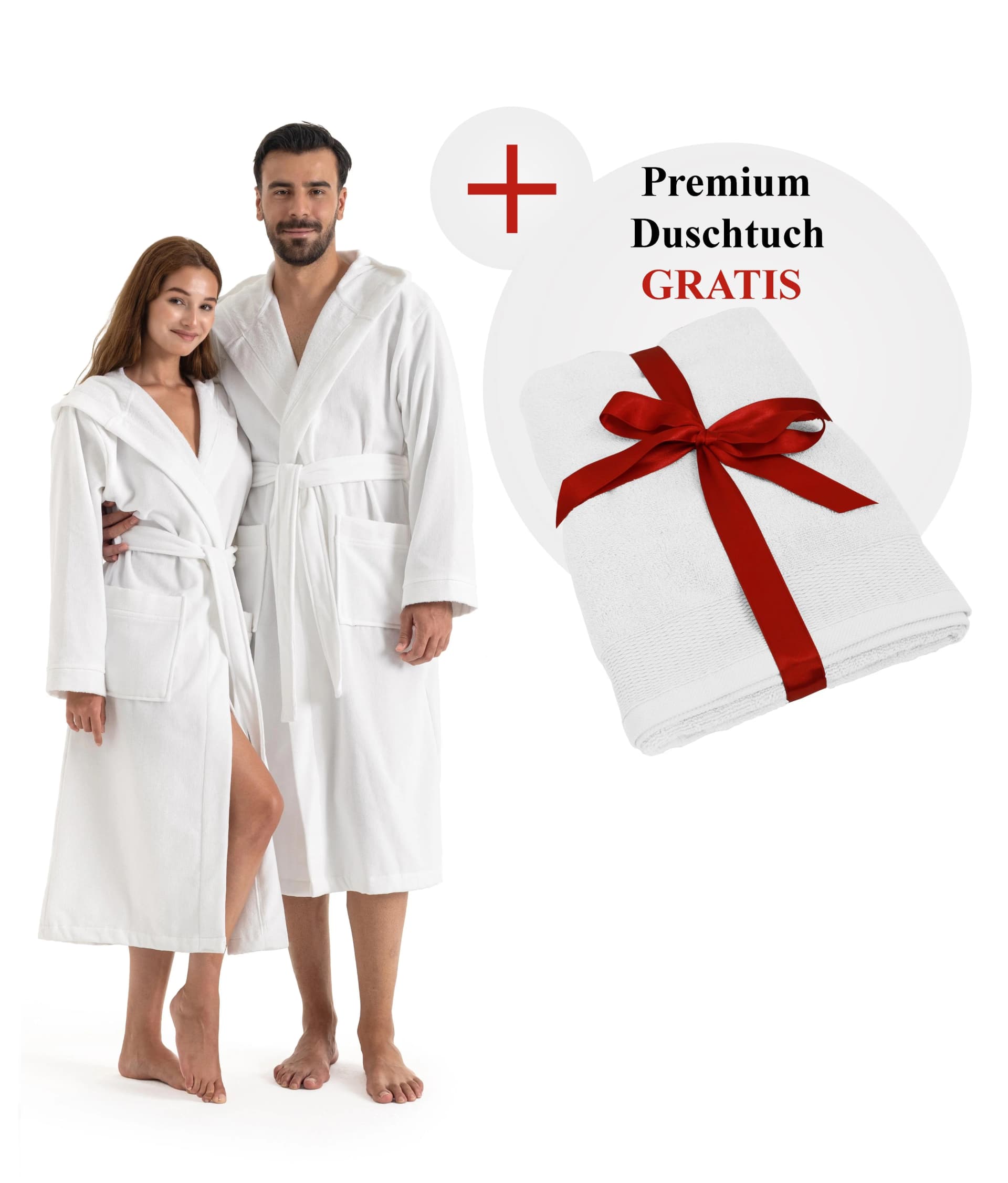 Unisex-Bademantel OTTO HOME Fenya weiß 125 cm Veloursfrottier