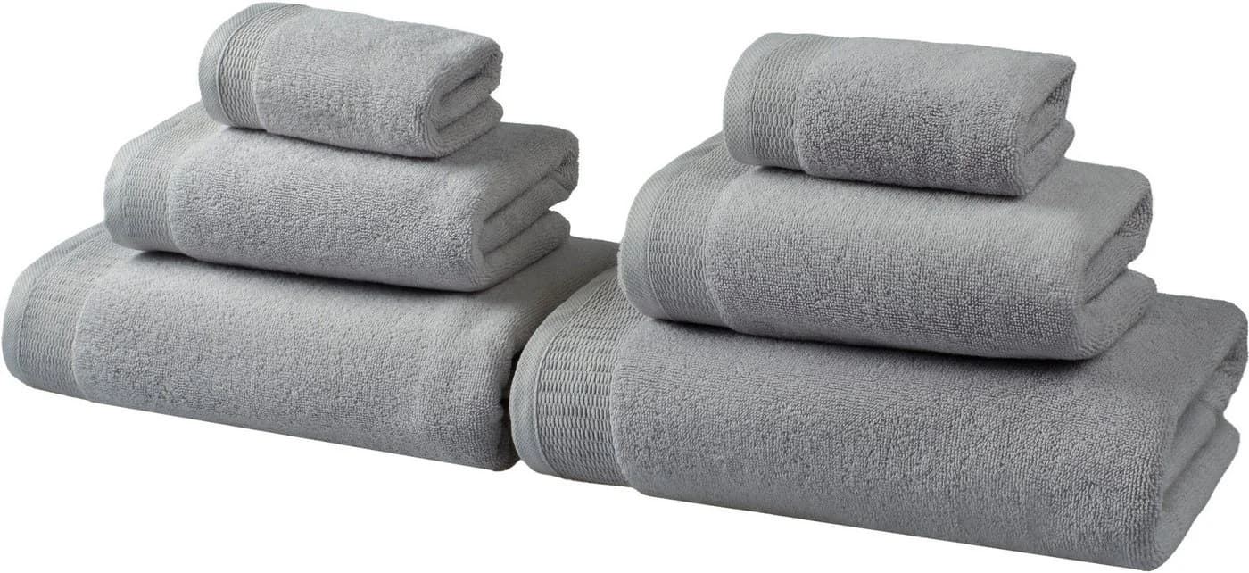 OTTO HOME Handtuch Set Fenya 6-tlg. Hellgrau 100% Baumwolle Premium - Bild 2