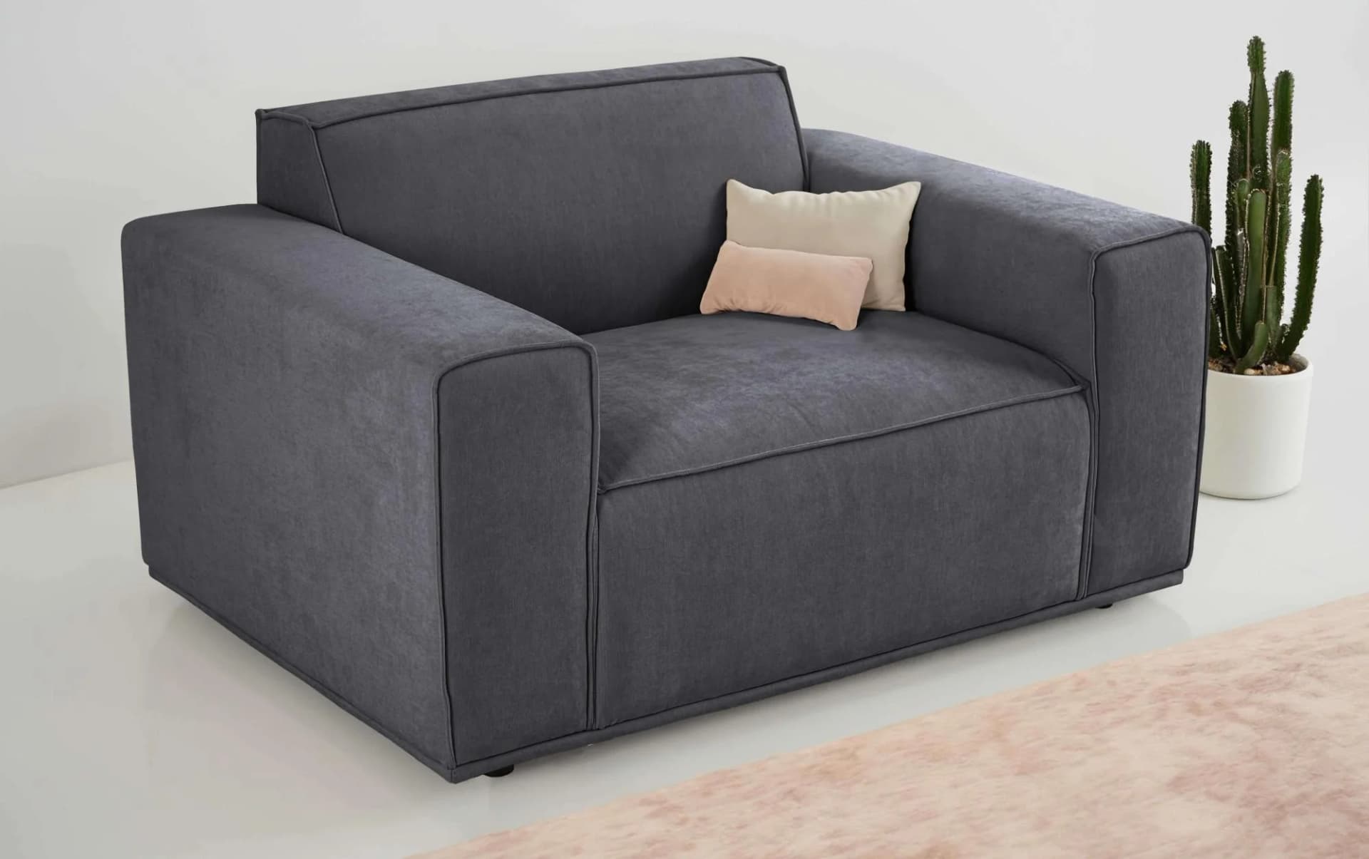 Loveseat HOME AFFAIRE Avelin 1.5 Sitzer Chenille Skandi-Design