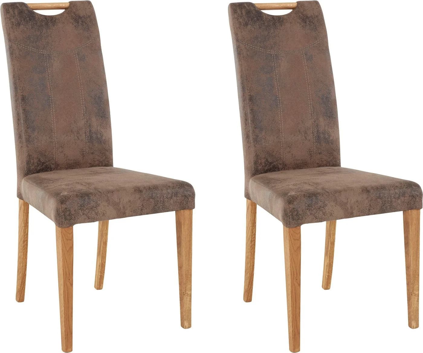 Home affaire Esszimmerstuhl Roberta Set 2 St. Eiche massiv Braun - Bild 2