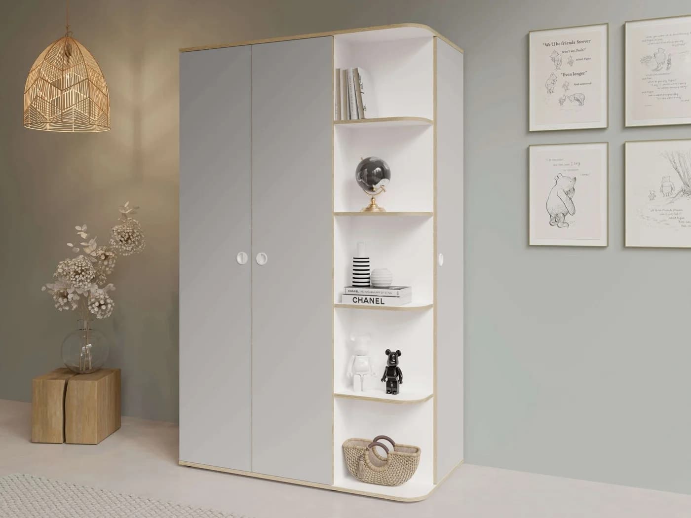 Home Affaire Kleiderschrank ELLETE Geräumiger Schrank mit Regalfächern und Kleiderstangen - Bild 2