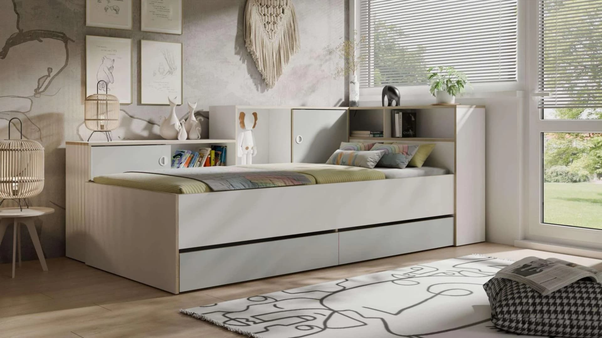 Home affaire Jugendbett ELLETE Stauraumbett 90x200 cm