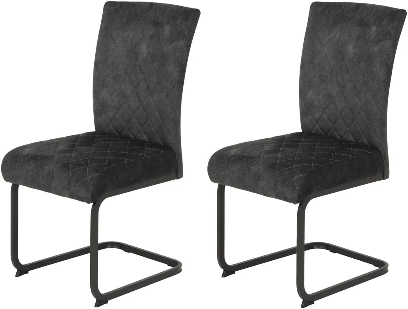 OTTO HOME Freischwinger LINA 2er Set Grau Metall - Bild 2