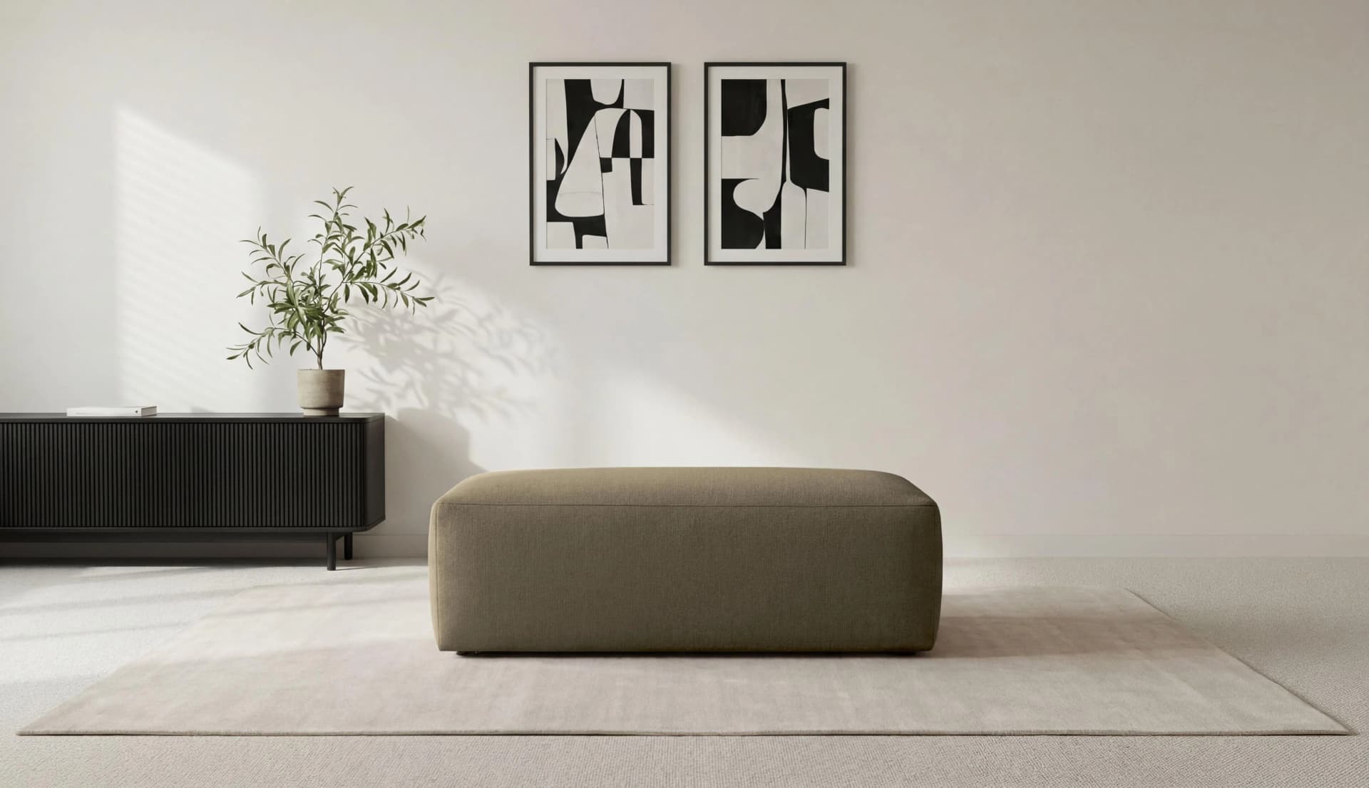 Polsterhocker INOSIGN Koa Braun Polyester Lounge-Sitz