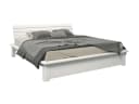 Massivholzbett Antri Futonbett Ergonomisch Geformtes Kopfteil Weiß Bild 1