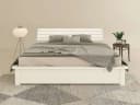 Massivholzbett Antri Futonbett Ergonomisch Geformtes Kopfteil Weiß Bild 2