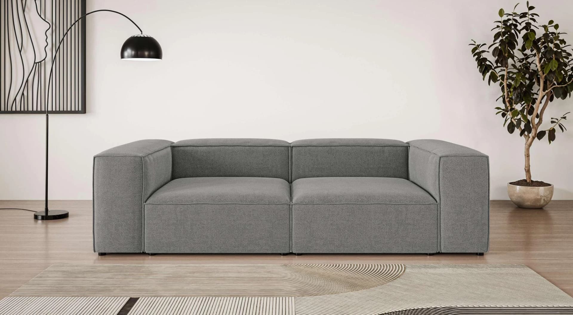 Big-Sofa OTTO HOME XL HAILY Modularsofa extra tief, 100% Polyester