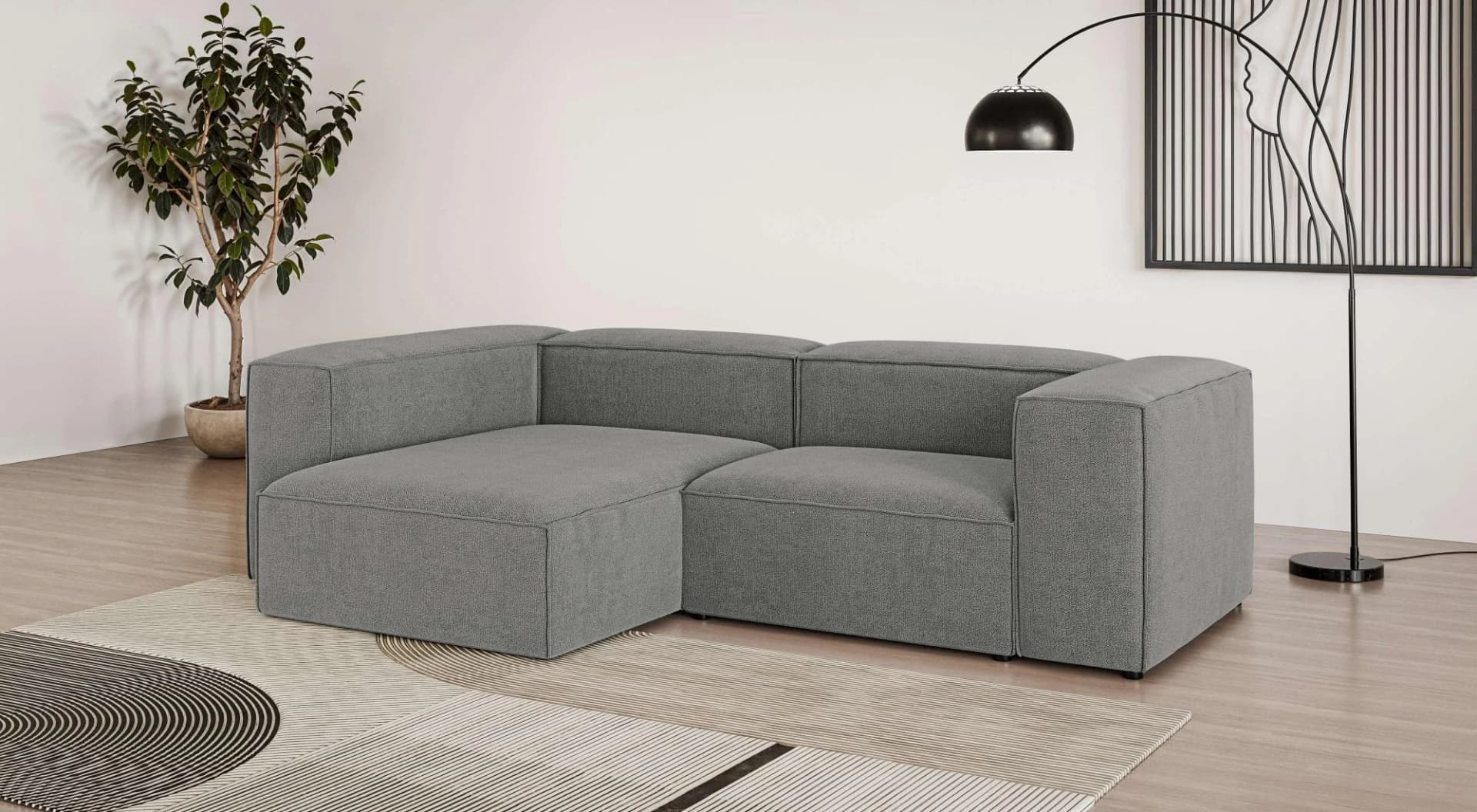 Ecksofa OTTO HOME HAILY L-Form Modularsofa Grau