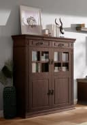 OTTO HOME Vinales Highboard Dunkelbraun Massivholz Bild 1