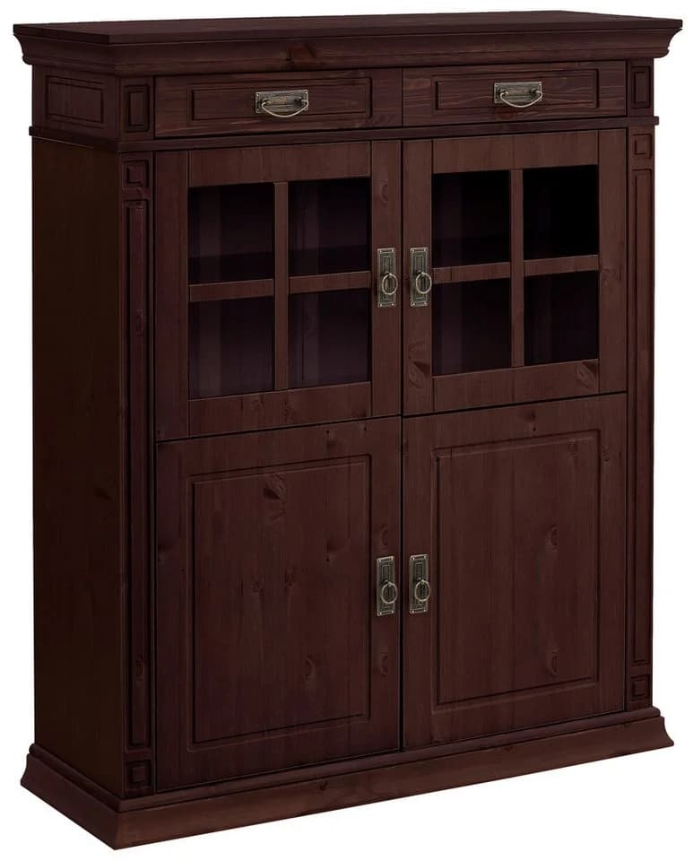 OTTO HOME Vinales Highboard Dunkelbraun Massivholz - Bild 2