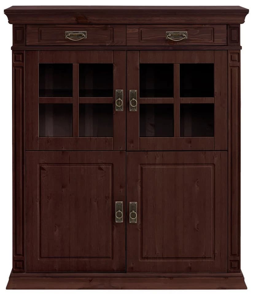 OTTO HOME Vinales Highboard Dunkelbraun Massivholz - Bild 4
