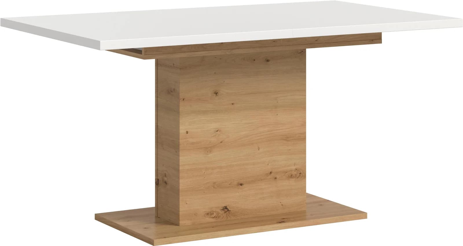 HOME AFFAIRE Esstisch Motus Ausziehbar Weiß Artisan Oak