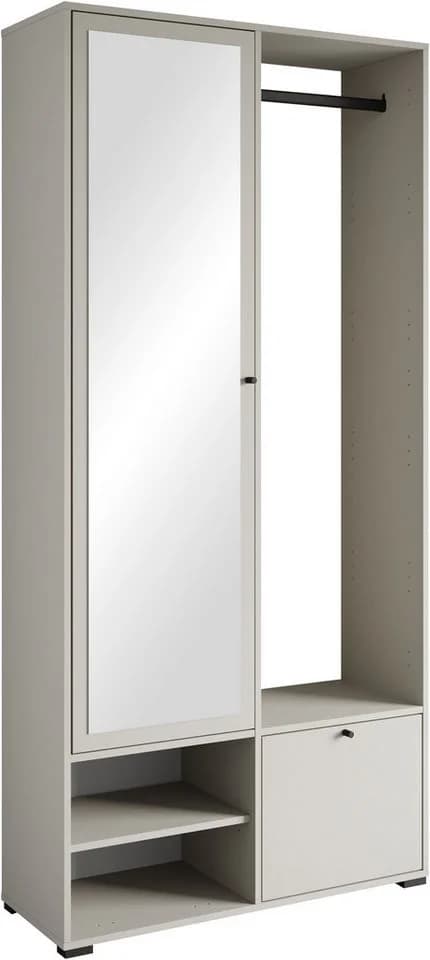 Home Affaire Garderobenschrank DINO Beige mit Spiegel und Kleiderstange - Bild 2
