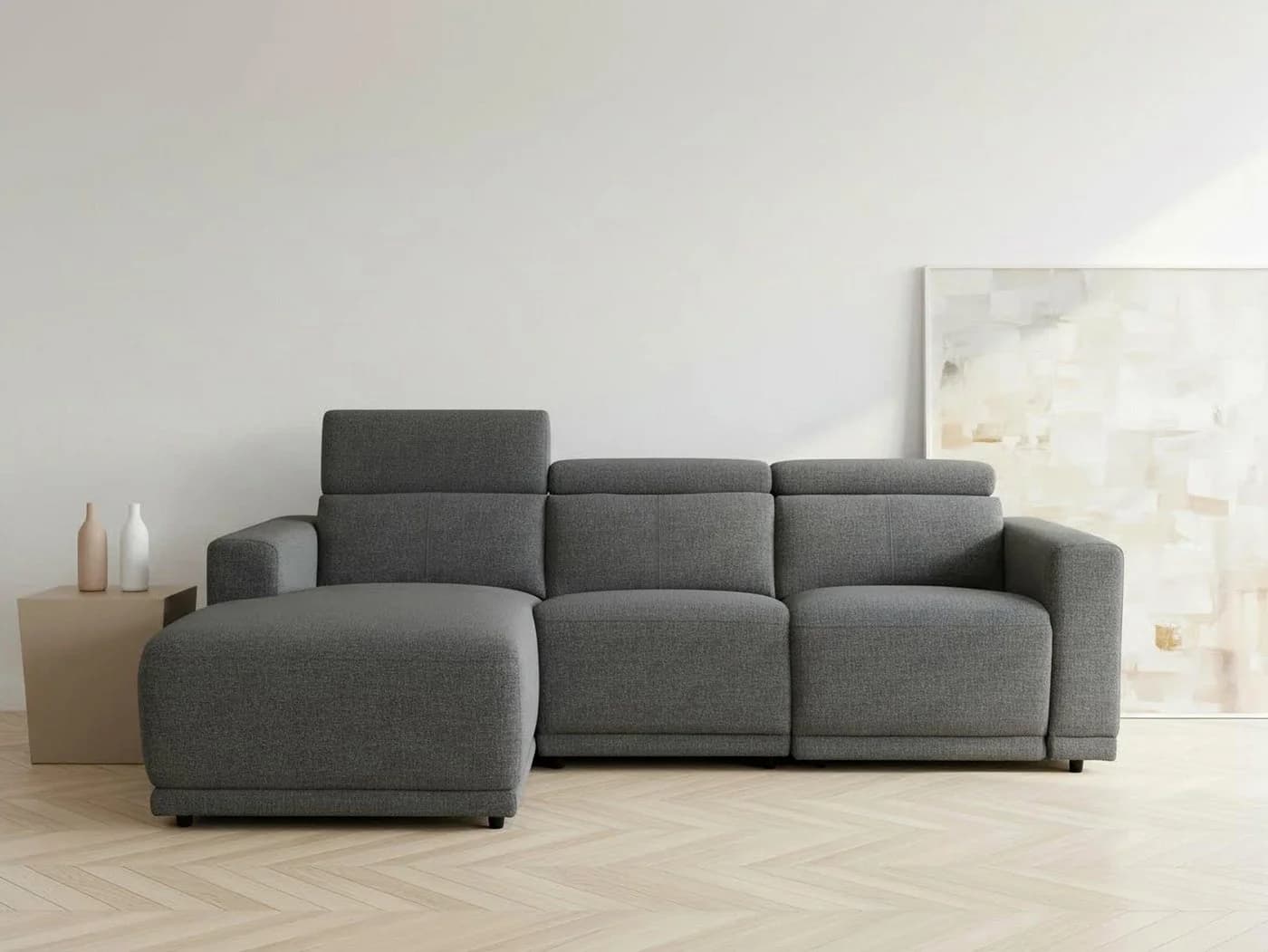 Ecksofa OTTO HOME LEOO Anthrazit Federkern - Bild 5