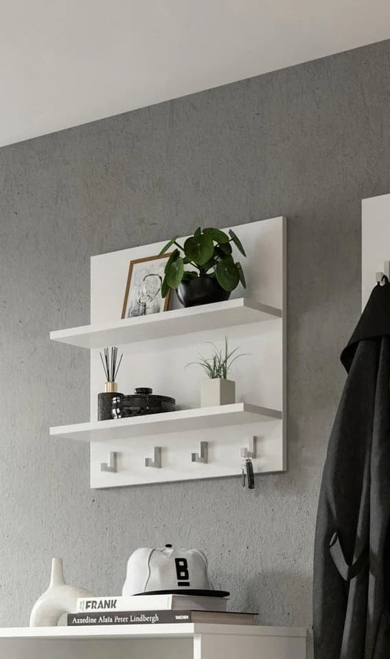 HOME AFFAIRE Trondheim Garderobenpaneel Weiß Hochglanz