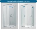welltime Eckdusche Trento Slimline 90x90 cm Sicherheitsglas Bild 1