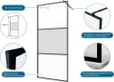 Walk-in-Dusche WELLTIME Walk-In Foggy Black Milchglaseinsatz Bild 3