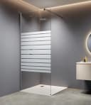 welltime Walk-in-Dusche Nassau Single Streifendekor Bild 2