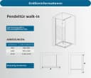 welltime Walk-in-Dusche Nassau Single Streifendekor Bild 3