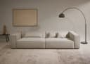 LeGer Home PIARA XXL 3-Sitzer Sofa Cord-Optik Greige Bild 5