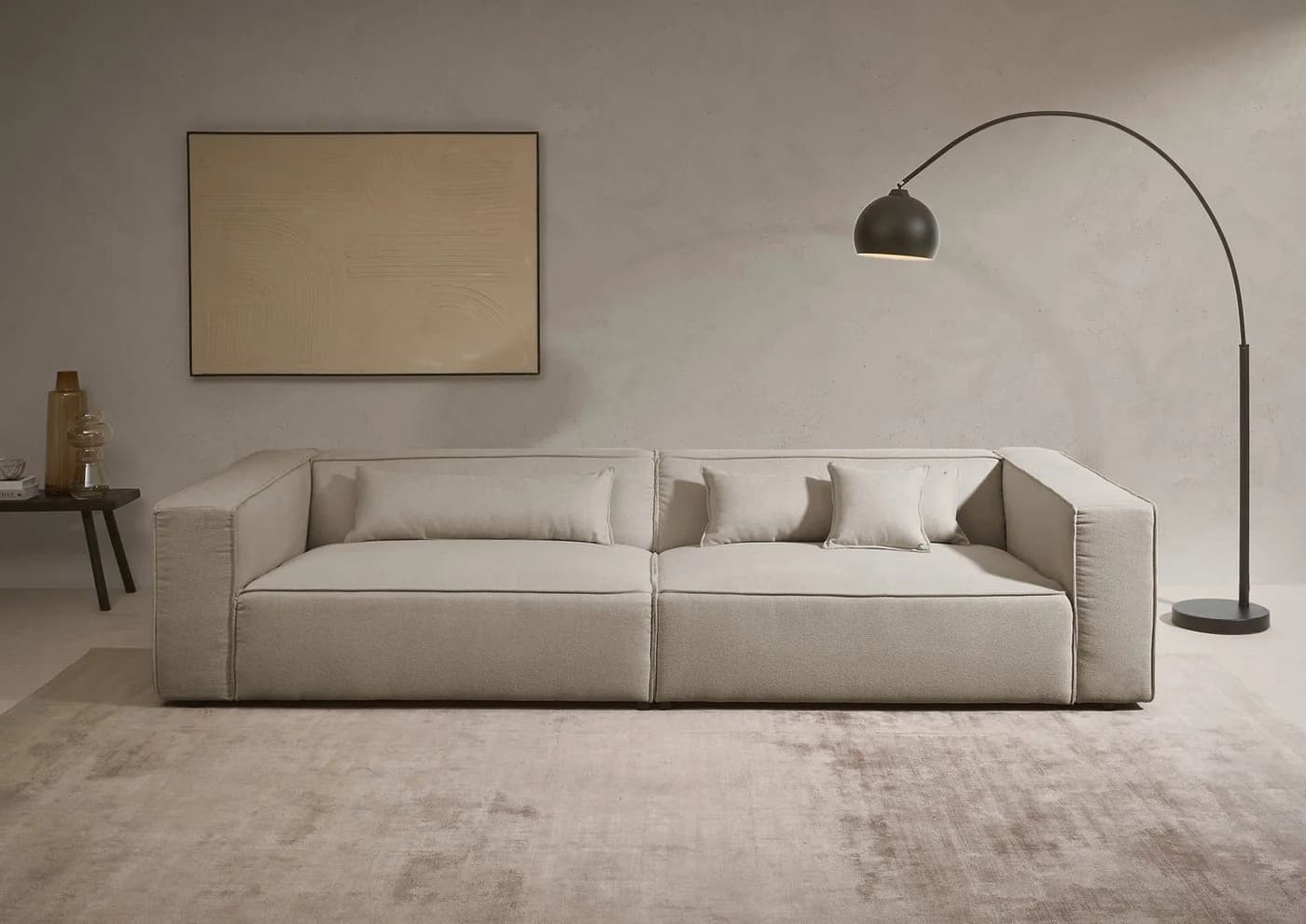 LeGer Home PIARA XXL 3-Sitzer Sofa Cord-Optik Greige - Bild 5