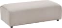 LeGer Home PIARA Polsterhocker Beige mit Kedernaht Bild 1
