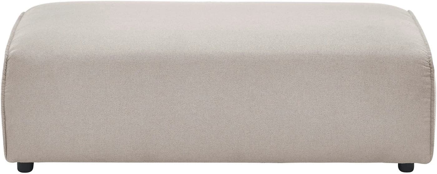 LeGer Home PIARA Polsterhocker Beige mit Kedernaht - Bild 3