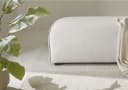LeGer Home PIARA Polsterhocker Beige mit Kedernaht Bild 4