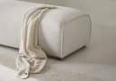 LeGer Home PIARA Polsterhocker Beige mit Kedernaht Bild 5