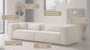 LeGer Home PIARA 3-Sitzer Sofa Greige Strukturstoff Bild 4