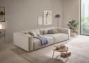 LeGer Home PIARA XXL 3-Sitzer Sofa Beige Polyester Bild 2