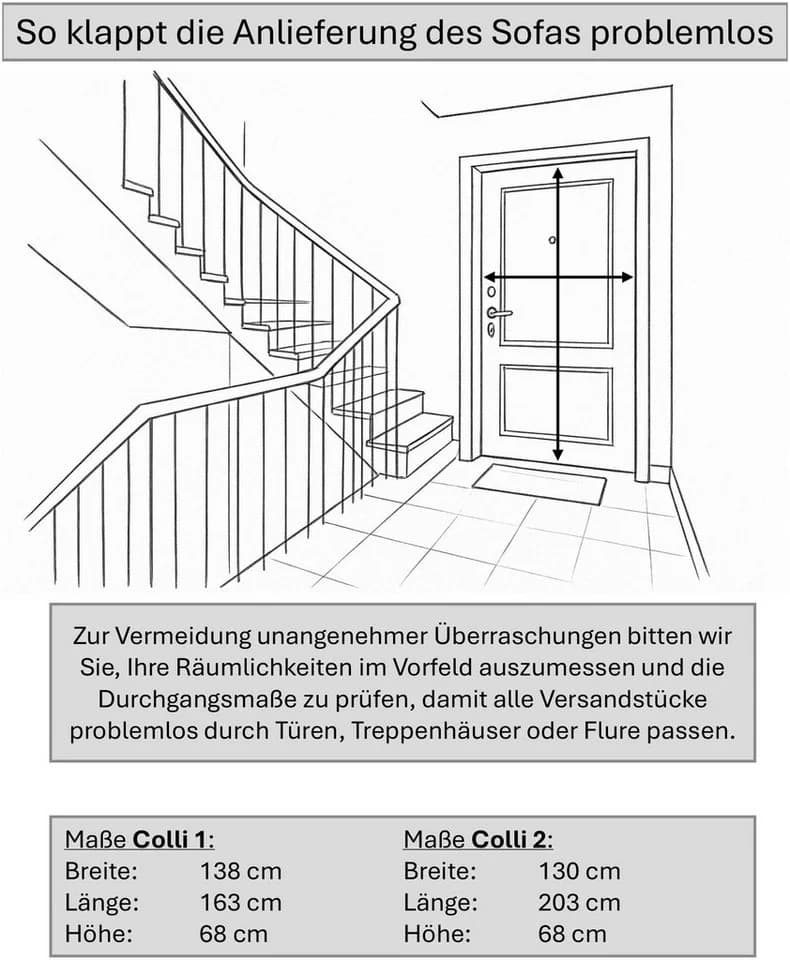 LeGer Home Ecksofa PIARA XXL L-Form mit Schlaffunktion Beige - Bild 4