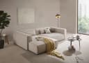 LeGer Home Ecksofa PIARA XXL Beige L-Form Strukturstoff Bild 2