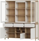 Buffet HOME AFFAIRE Stranda Hochschrank Weiß Skandi Eiche Modern Bild 4