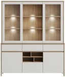 Buffet HOME AFFAIRE Stranda Hochschrank Weiß Skandi Eiche Modern Bild 5