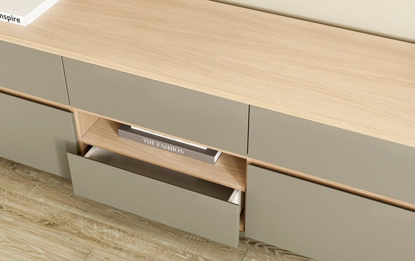 TV-Schrank im Scandi-Style aus Holzwerkstoff - Bild 5