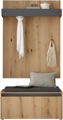 Home affaire Garderoben-Set GIRON/CiTY mit Schuhbank Eiche Evoke Bild 1