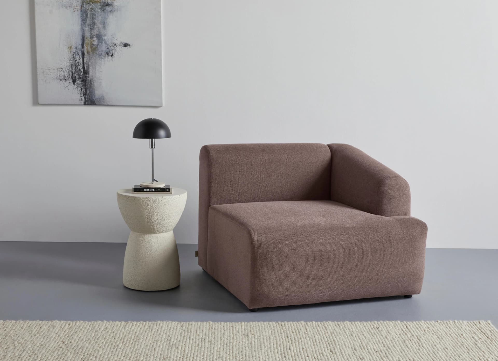 Sessel LYZA mit Armlehne links oder rechts, braun, LeGer Home by Lena Gercke