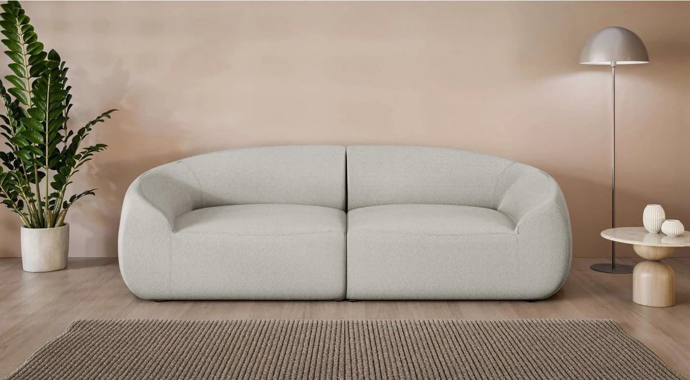 LeGer Home Big-Sofa YANI Beige Organische Form Designersofa - Bild 2