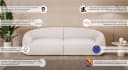 LeGer Home Big-Sofa YANI Beige Organische Form Designersofa Bild 3