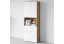 HOME AFFAIRE Aktenschrank Vera mit LED-Beleuchtung Weiß/Eiche Bild 2