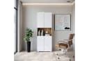 HOME AFFAIRE Aktenschrank Vera mit LED-Beleuchtung Weiß/Eiche Bild 5
