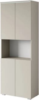 Home affaire Aktenschrank Vera mit LED-Beleuchtung Beige Holzwerkstoff Bild 1