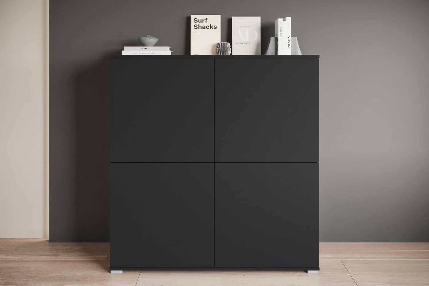 OTTO HOME Kenia PC-Schrank Sekretär graphite schwarz matt Push-to-Open - Bild 2
